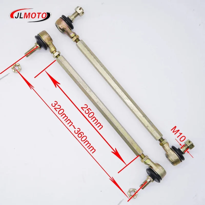 1 paar/2 stücke M10-M10 210mm 220mm 230 240mm 250mm 260mm 300mm ATV Spurstange Kits Fit Kugelgelenk für China Chinesische ATV Quad Bike Teile