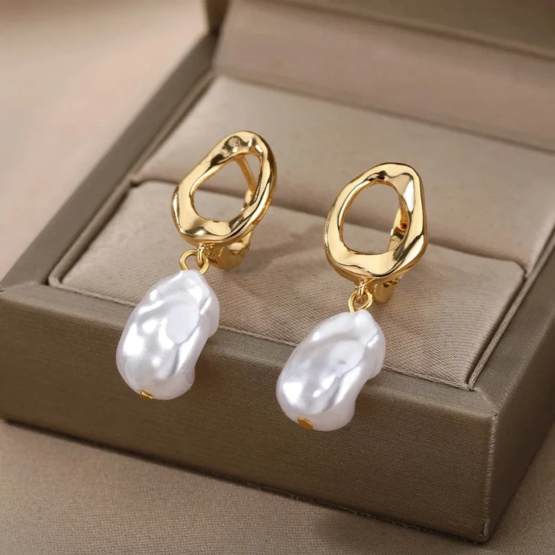 Herz Edelstahl Ohrringe für Frauen Zirkon Gold Farbe Hoop Ohrring Ästhetischen Wasserdicht Ohr Piercing Schmuck Zubehör