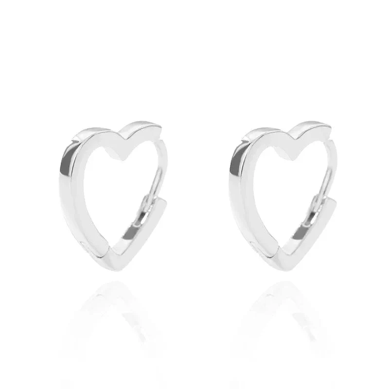 Herz Edelstahl Ohrringe für Frauen Zirkon Gold Farbe Hoop Ohrring Ästhetischen Wasserdicht Ohr Piercing Schmuck Zubehör