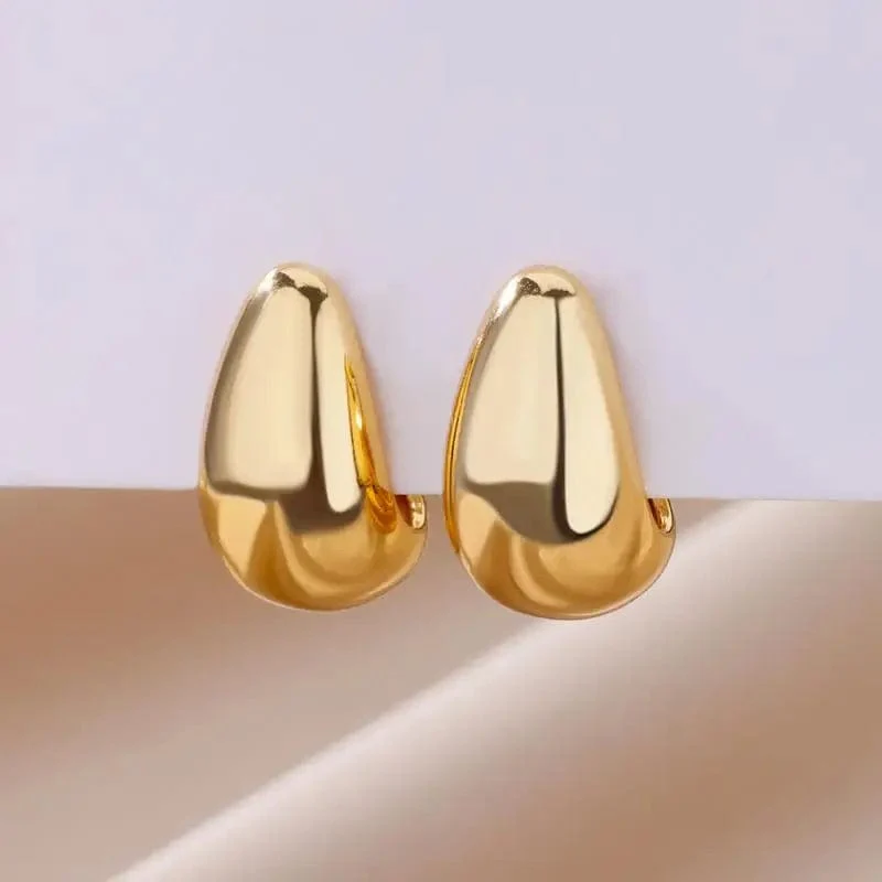 Herz Edelstahl Ohrringe für Frauen Zirkon Gold Farbe Hoop Ohrring Ästhetischen Wasserdicht Ohr Piercing Schmuck Zubehör