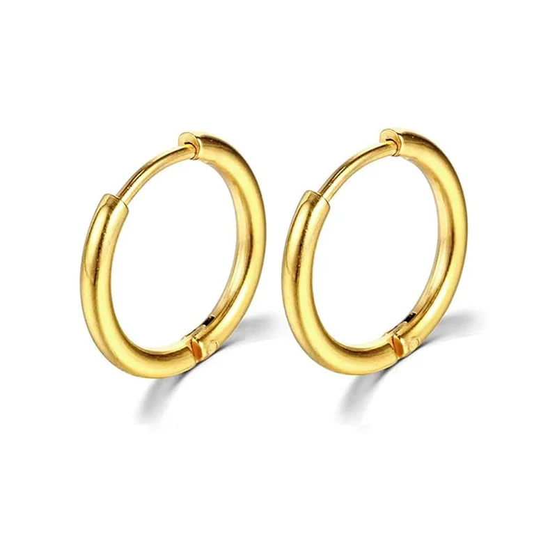 2022 neue Einfache Edelstahl Kleine Creolen für Frauen Männer Knorpel Ohr Piercing Schmuck Pendientes Hombre Mujer