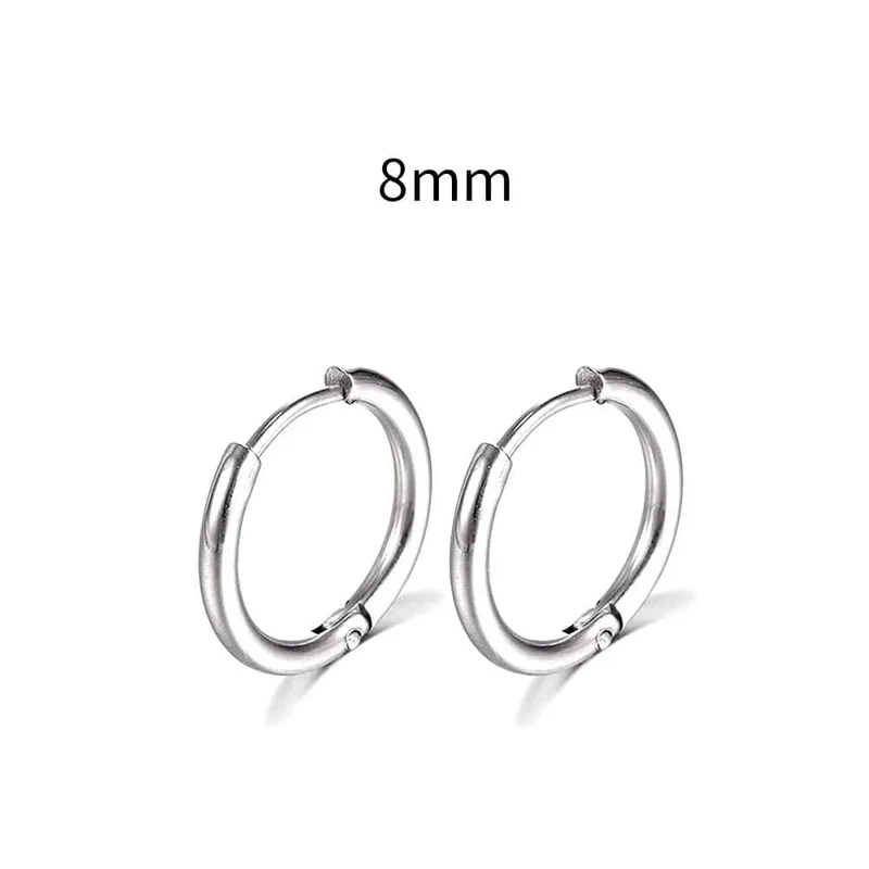 2022 neue Einfache Edelstahl Kleine Creolen für Frauen Männer Knorpel Ohr Piercing Schmuck Pendientes Hombre Mujer