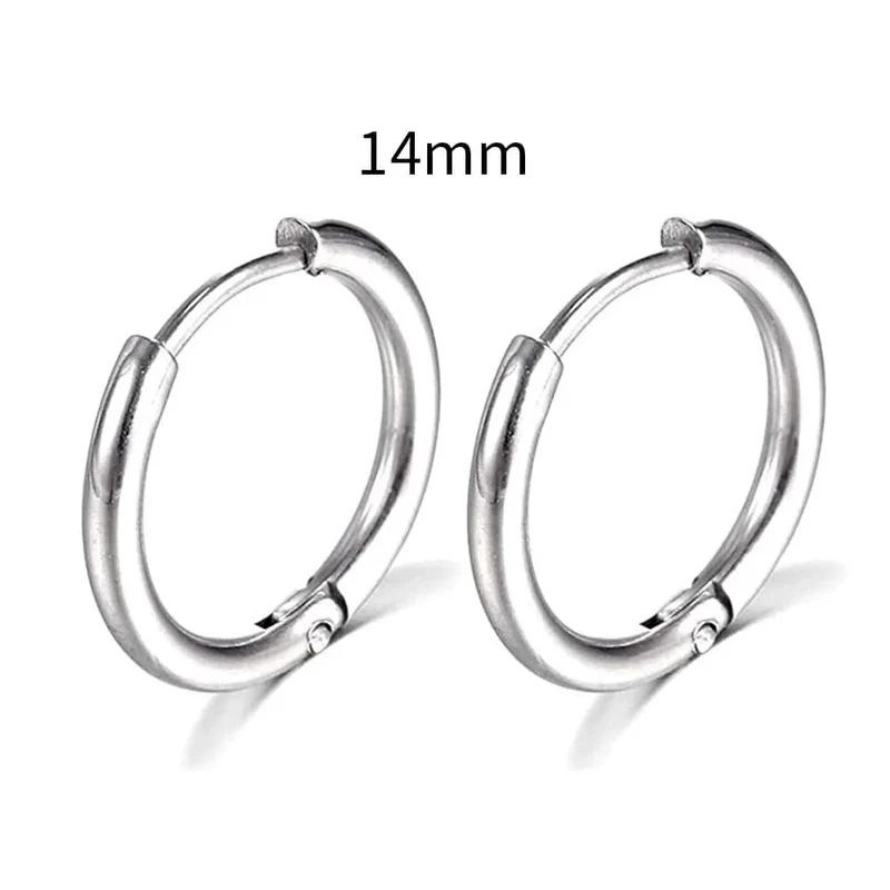 2022 neue Einfache Edelstahl Kleine Creolen für Frauen Männer Knorpel Ohr Piercing Schmuck Pendientes Hombre Mujer