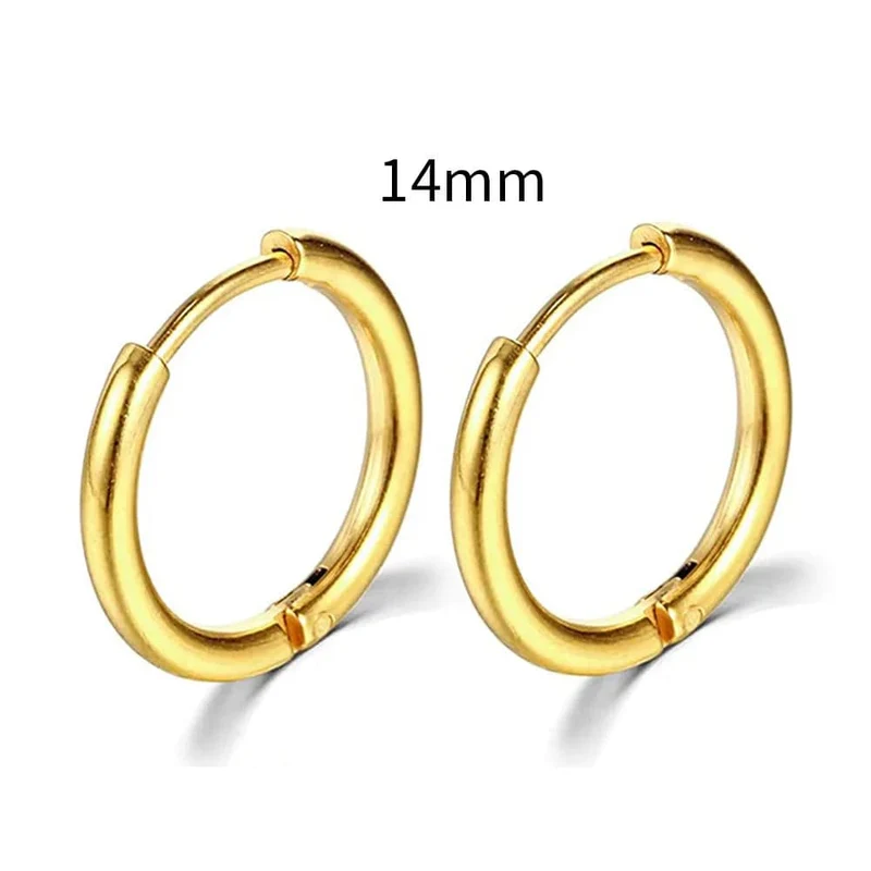 2022 neue Einfache Edelstahl Kleine Creolen für Frauen Männer Knorpel Ohr Piercing Schmuck Pendientes Hombre Mujer