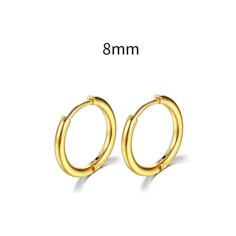 2022 neue Einfache Edelstahl Kleine Creolen für Frauen Männer Knorpel Ohr Piercing Schmuck Pendientes Hombre Mujer