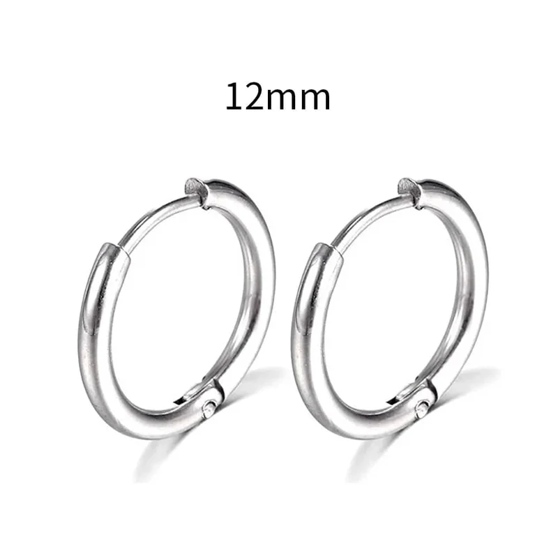 2022 neue Einfache Edelstahl Kleine Creolen für Frauen Männer Knorpel Ohr Piercing Schmuck Pendientes Hombre Mujer