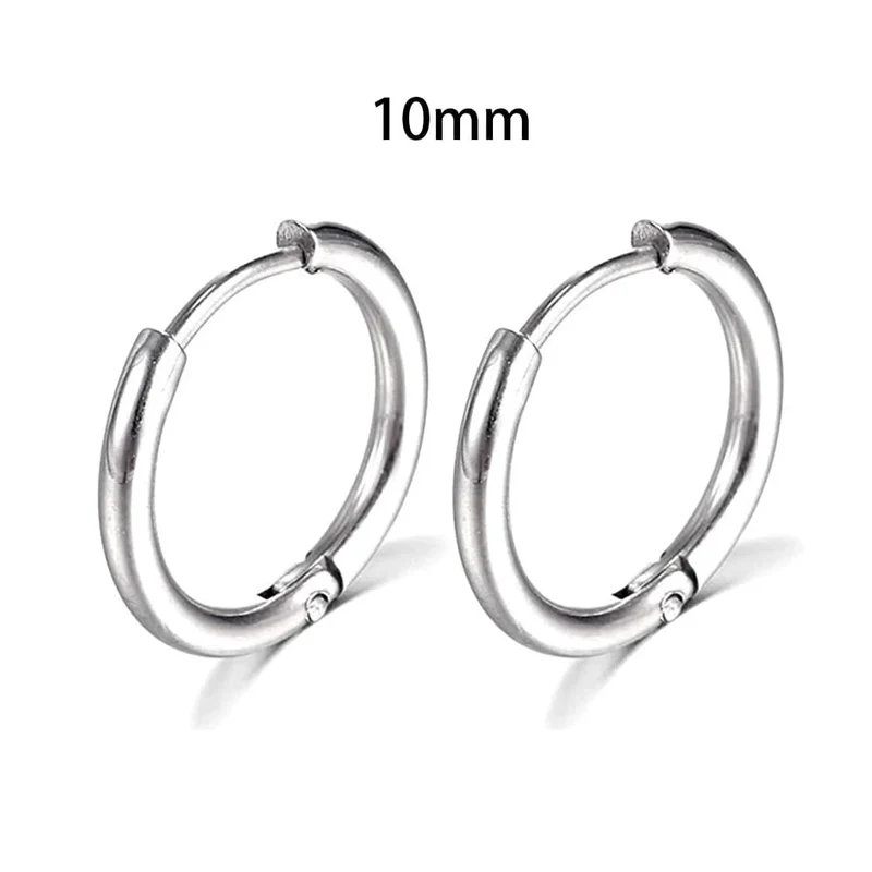 2022 neue Einfache Edelstahl Kleine Creolen für Frauen Männer Knorpel Ohr Piercing Schmuck Pendientes Hombre Mujer