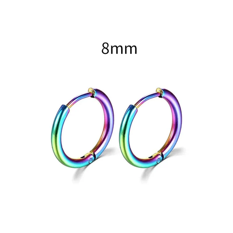 2022 neue Einfache Edelstahl Kleine Creolen für Frauen Männer Knorpel Ohr Piercing Schmuck Pendientes Hombre Mujer