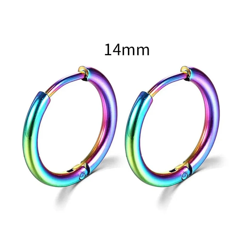 2022 neue Einfache Edelstahl Kleine Creolen für Frauen Männer Knorpel Ohr Piercing Schmuck Pendientes Hombre Mujer