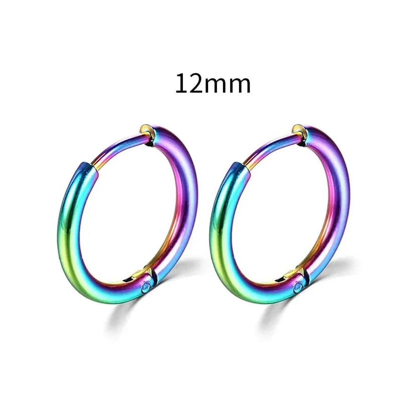 2022 neue Einfache Edelstahl Kleine Creolen für Frauen Männer Knorpel Ohr Piercing Schmuck Pendientes Hombre Mujer