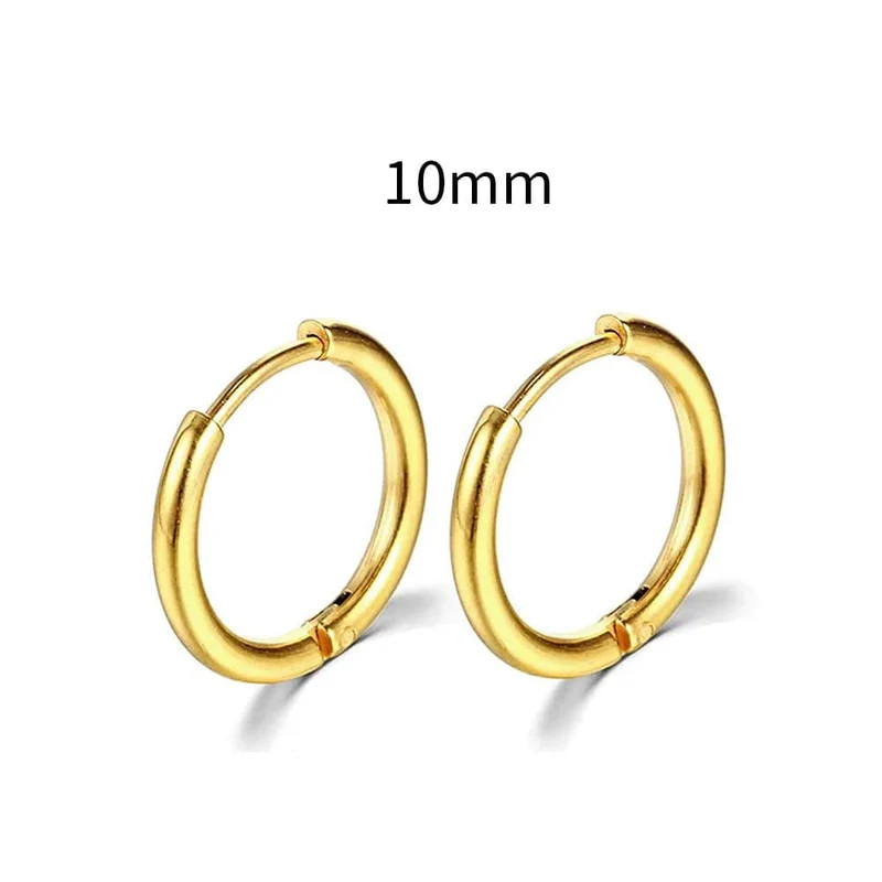 2022 neue Einfache Edelstahl Kleine Creolen für Frauen Männer Knorpel Ohr Piercing Schmuck Pendientes Hombre Mujer