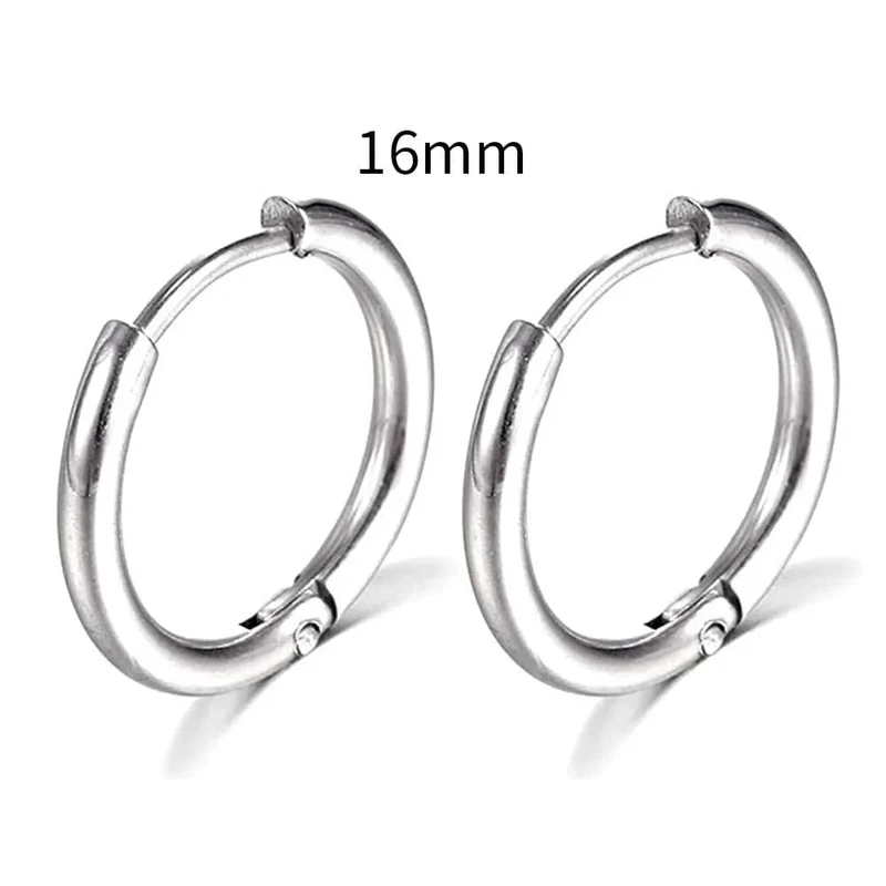 2022 neue Einfache Edelstahl Kleine Creolen für Frauen Männer Knorpel Ohr Piercing Schmuck Pendientes Hombre Mujer