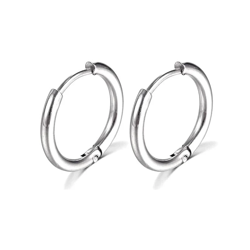 2022 neue Einfache Edelstahl Kleine Creolen für Frauen Männer Knorpel Ohr Piercing Schmuck Pendientes Hombre Mujer