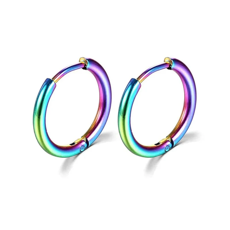 2022 neue Einfache Edelstahl Kleine Creolen für Frauen Männer Knorpel Ohr Piercing Schmuck Pendientes Hombre Mujer