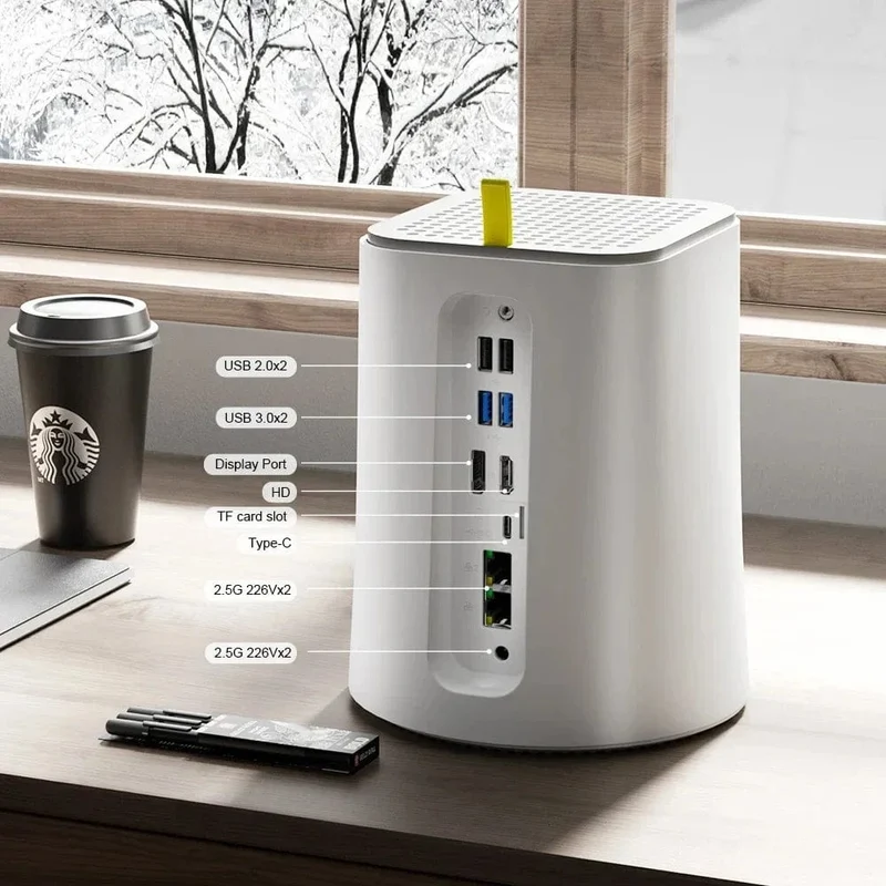 Intel Celeron N100 Chatreey NAS Mini-PC SSD Windows 11 Computer Dual 2.5G LAN Firewall-Server