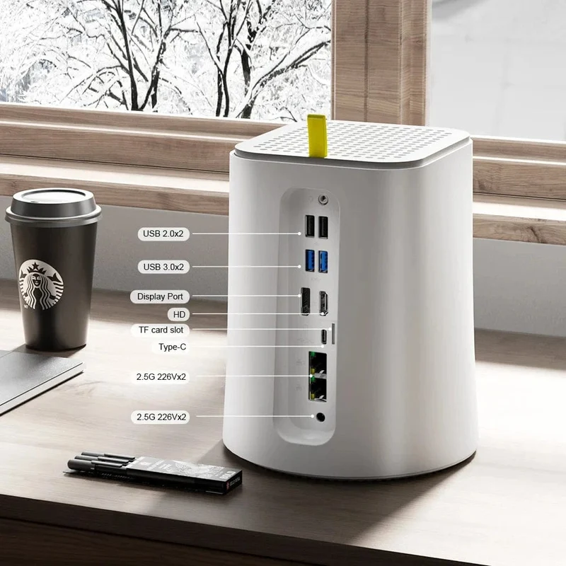 Intel Celeron N100 Chatreey NAS Mini-PC SSD Windows 11 Computer Dual 2.5G LAN Firewall-Server
