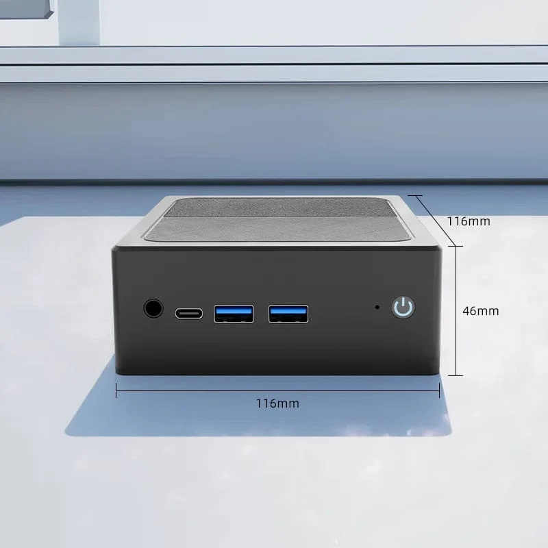 Neuer Mini-PC der 12. Generation, Windows 11, Intel N100-Prozessor, 8 Gb Ddr5 4800 Mhz, 256 Gb, Tasche, 12 V, Dual