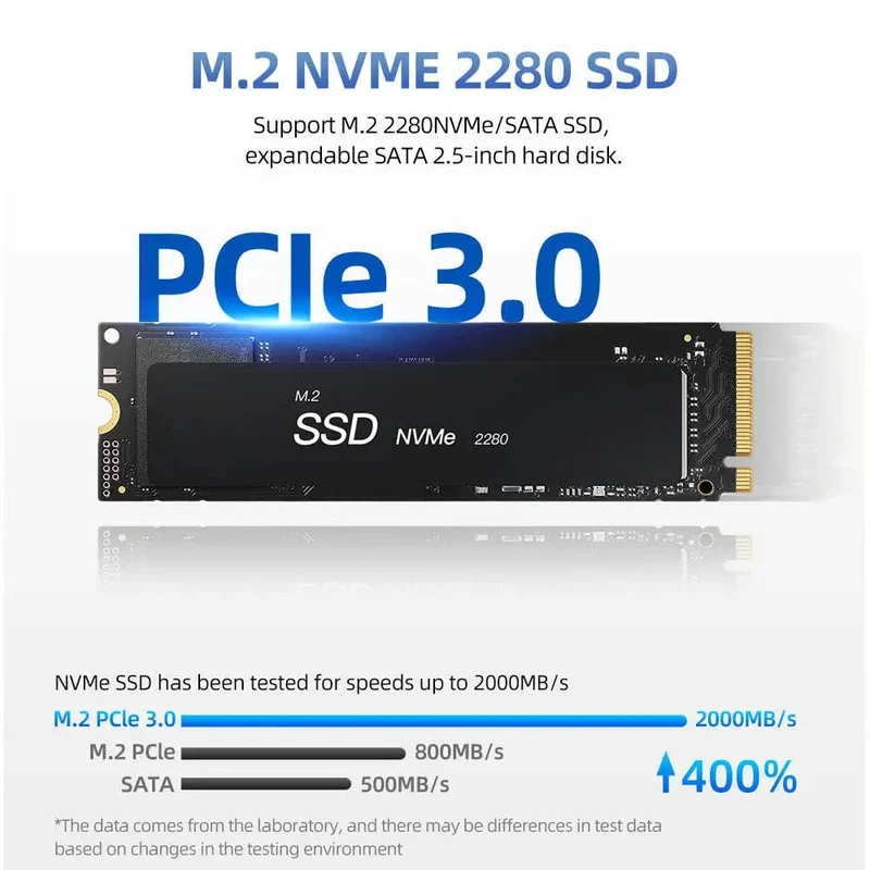 Neuer Mini-PC der 12. Generation, Windows 11, Intel N100-Prozessor, 8 Gb Ddr5 4800 Mhz, 256 Gb, Tasche, 12 V, Dual