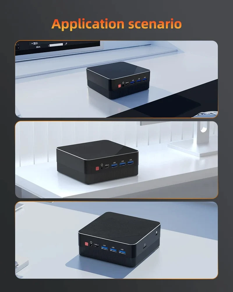 Mini-PC-Computer Gaming AMD Ryzen7 5825U 4800H 5800H 4500U Tasche Dual HDMI LAN WIFI6 BT5.2 NUC Büro Schreibtisch Computer DDR4 NVMe