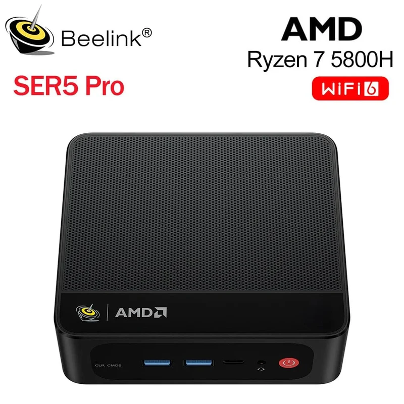 Beelink Mini PC SER5 Max AMD Ryzen 7 5800H DDR4 16G 500G NVME SSD 32G 500G SER5 Pro 32G 1T WiFi6 4K Typ-C Gaming-Mini-Computer