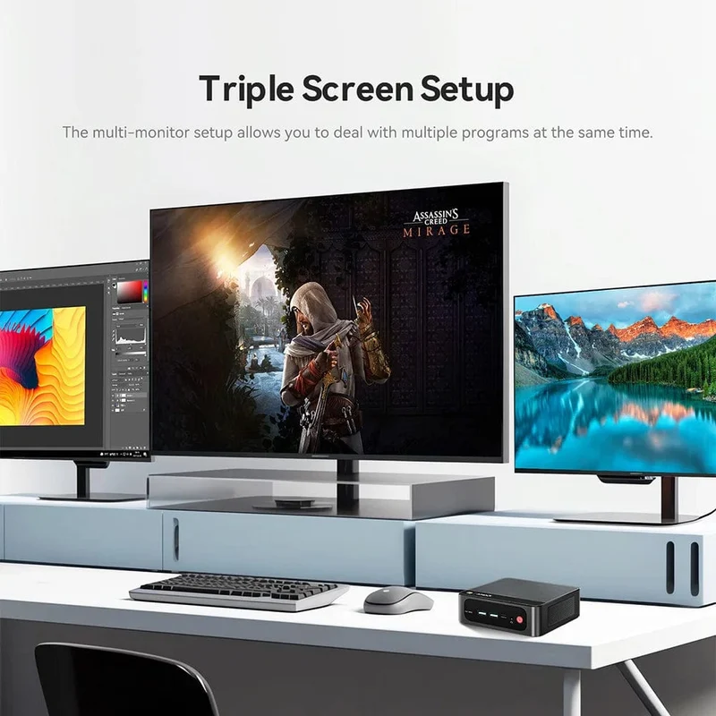 Beelink Mini PC SER5 Max AMD Ryzen 7 5800H DDR4 16G 500G NVME SSD 32G 500G SER5 Pro 32G 1T WiFi6 4K Typ-C Gaming-Mini-Computer