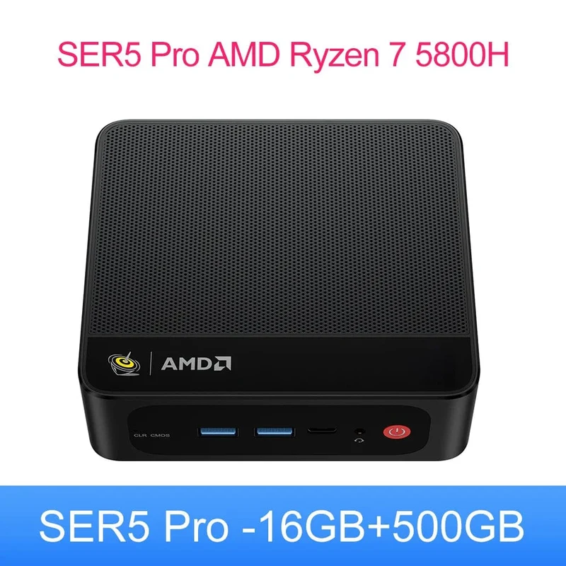 Beelink Mini PC SER5 Max AMD Ryzen 7 5800H DDR4 16G 500G NVME SSD 32G 500G SER5 Pro 32G 1T WiFi6 4K Typ-C Gaming-Mini-Computer