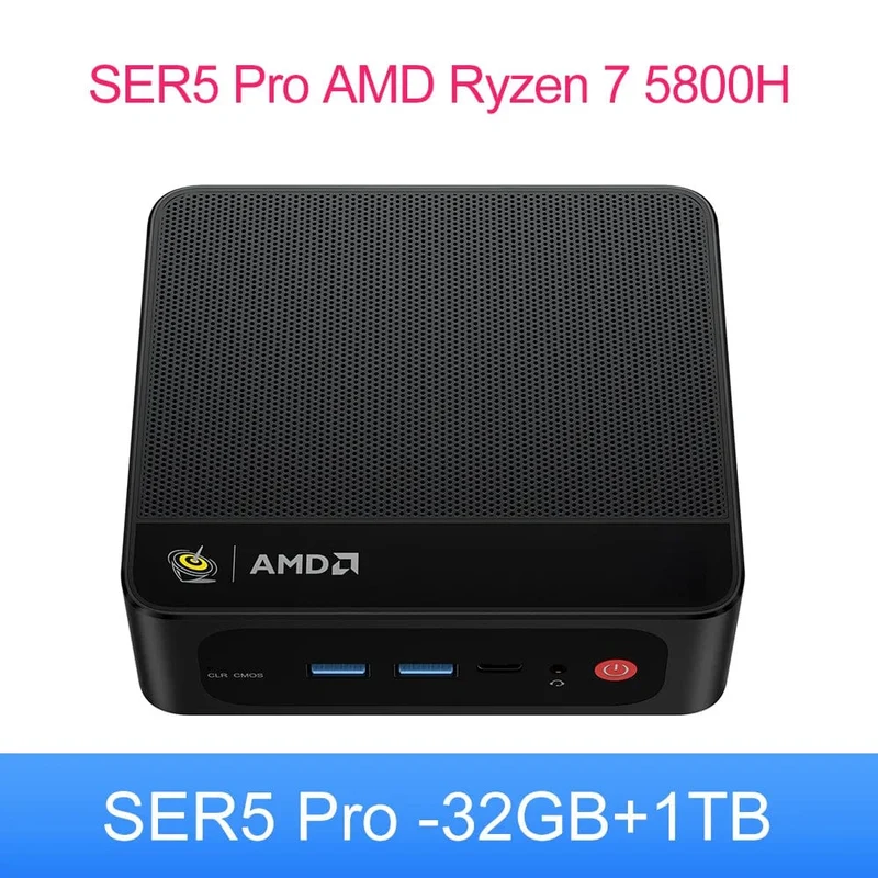 Beelink Mini PC SER5 Max AMD Ryzen 7 5800H DDR4 16G 500G NVME SSD 32G 500G SER5 Pro 32G 1T WiFi6 4K Typ-C Gaming-Mini-Computer