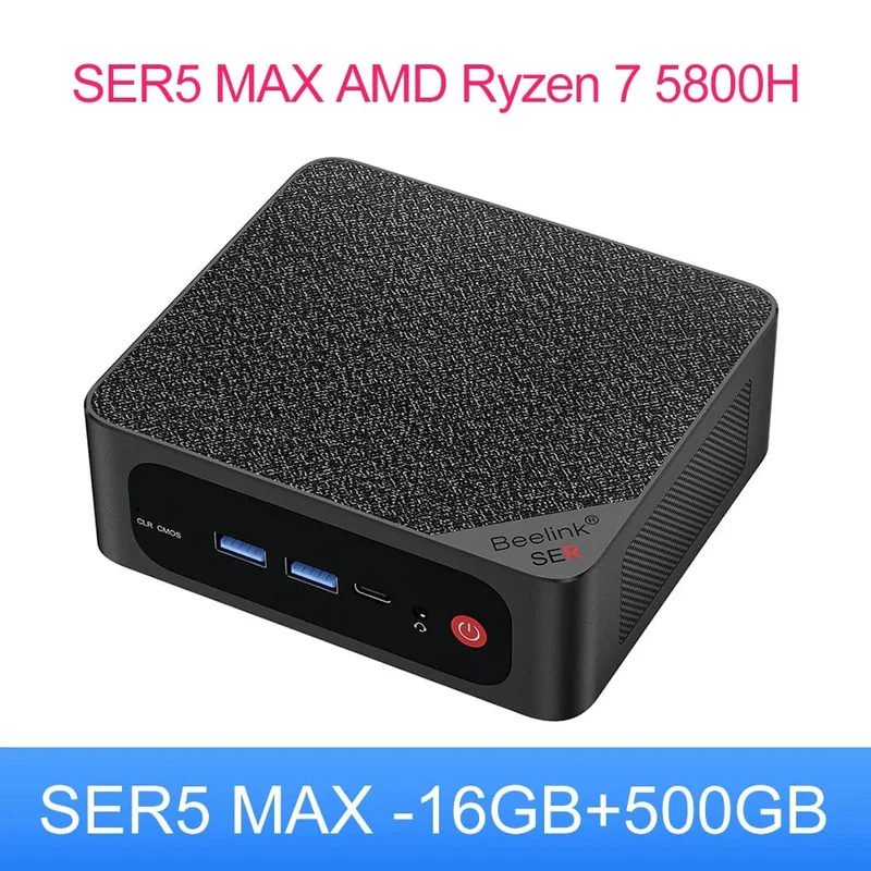 Beelink Mini PC SER5 Max AMD Ryzen 7 5800H DDR4 16G 500G NVME SSD 32G 500G SER5 Pro 32G 1T WiFi6 4K Typ-C Gaming-Mini-Computer