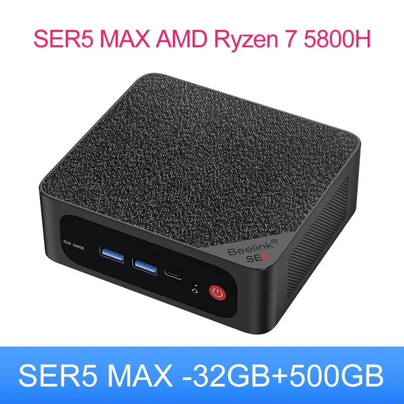 Beelink Mini PC SER5 Max AMD Ryzen 7 5800H DDR4 16G 500G NVME SSD 32G 500G SER5 Pro 32G 1T WiFi6 4K Typ-C Gaming-Mini-Computer