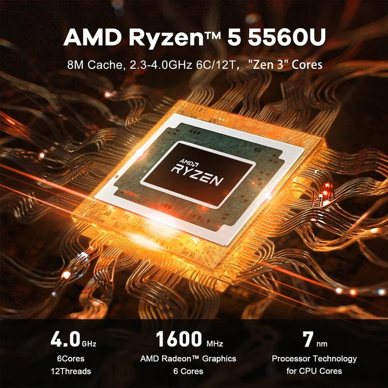 Beelink Mini PC SER5 Max AMD Ryzen 7 5800H DDR4 16G 500G NVME SSD 32G 500G SER5 Pro 32G 1T WiFi6 4K Typ-C Gaming-Mini-Computer