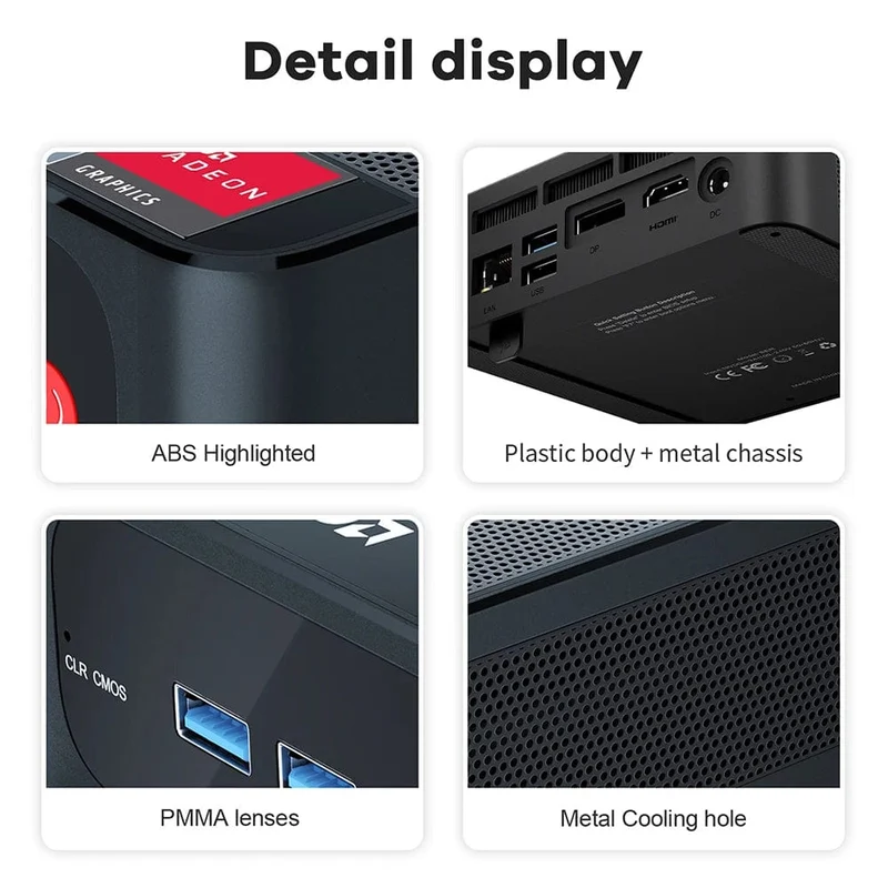 Beelink Mini PC SER5 Max AMD Ryzen 7 5800H DDR4 16G 500G NVME SSD 32G 500G SER5 Pro 32G 1T WiFi6 4K Typ-C Gaming-Mini-Computer