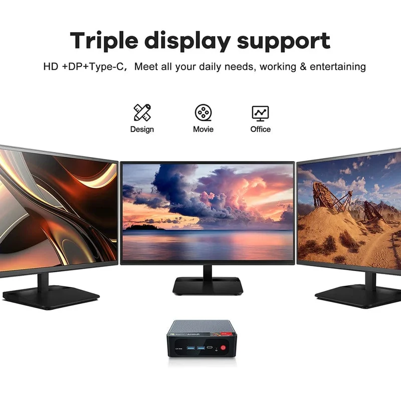 Beelink Mini PC SER5 Max AMD Ryzen 7 5800H DDR4 16G 500G NVME SSD 32G 500G SER5 Pro 32G 1T WiFi6 4K Typ-C Gaming-Mini-Computer