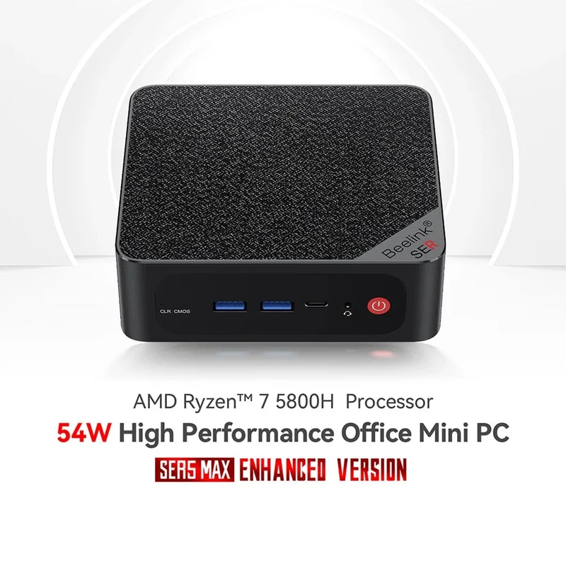 Beelink Mini PC SER5 Max AMD Ryzen 7 5800H DDR4 16G 500G NVME SSD 32G 500G SER5 Pro 32G 1T WiFi6 4K Typ-C Gaming-Mini-Computer