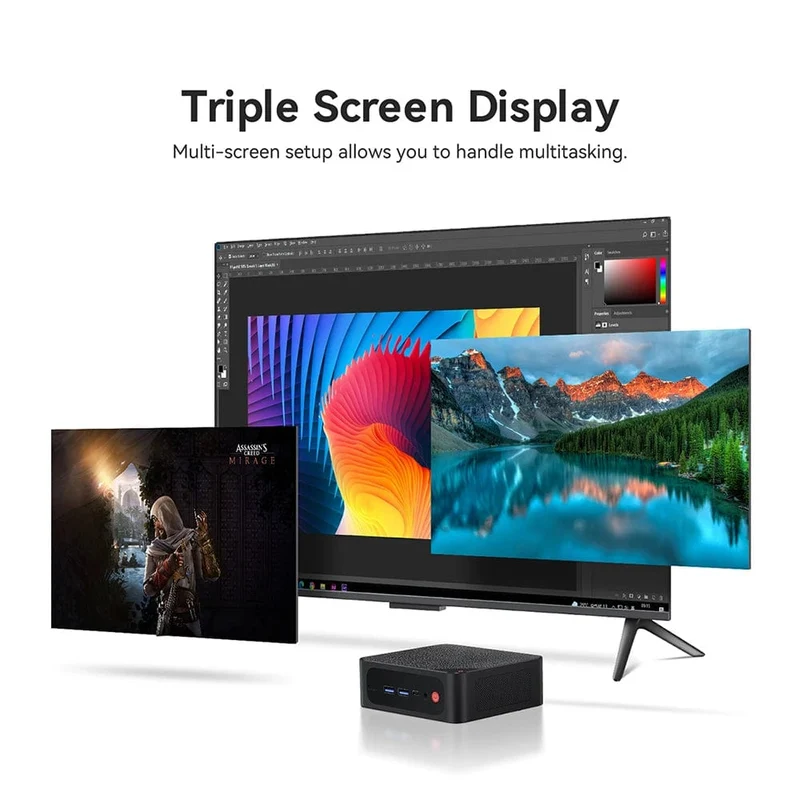 Beelink Mini PC SER5 Max AMD Ryzen 7 5800H DDR4 16G 500G NVME SSD 32G 500G SER5 Pro 32G 1T WiFi6 4K Typ-C Gaming-Mini-Computer