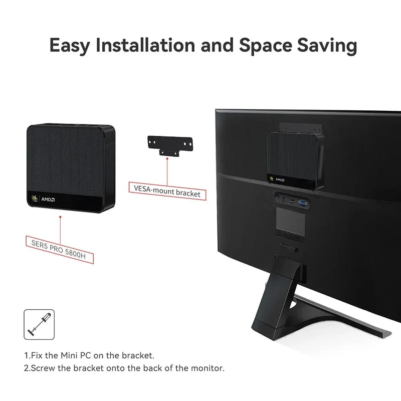 Beelink Mini PC SER5 Max AMD Ryzen 7 5800H DDR4 16G 500G NVME SSD 32G 500G SER5 Pro 32G 1T WiFi6 4K Typ-C Gaming-Mini-Computer