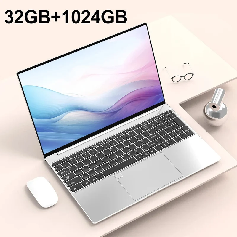 MaiChai Laptop 15.6"Intel Celeron N5095 Notebook Gamer 32GB RAM 2TB SSD 1920*1080 Auflösung Büro Arbeitszimmer PC Computer Windows 11