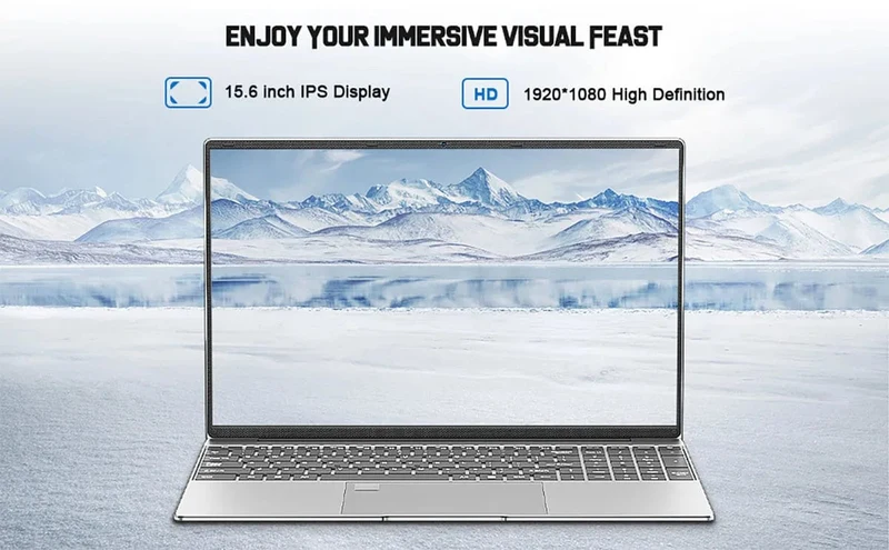MaiChai Laptop 15.6"Intel Celeron N5095 Notebook Gamer 32GB RAM 2TB SSD 1920*1080 Auflösung Büro Arbeitszimmer PC Computer Windows 11