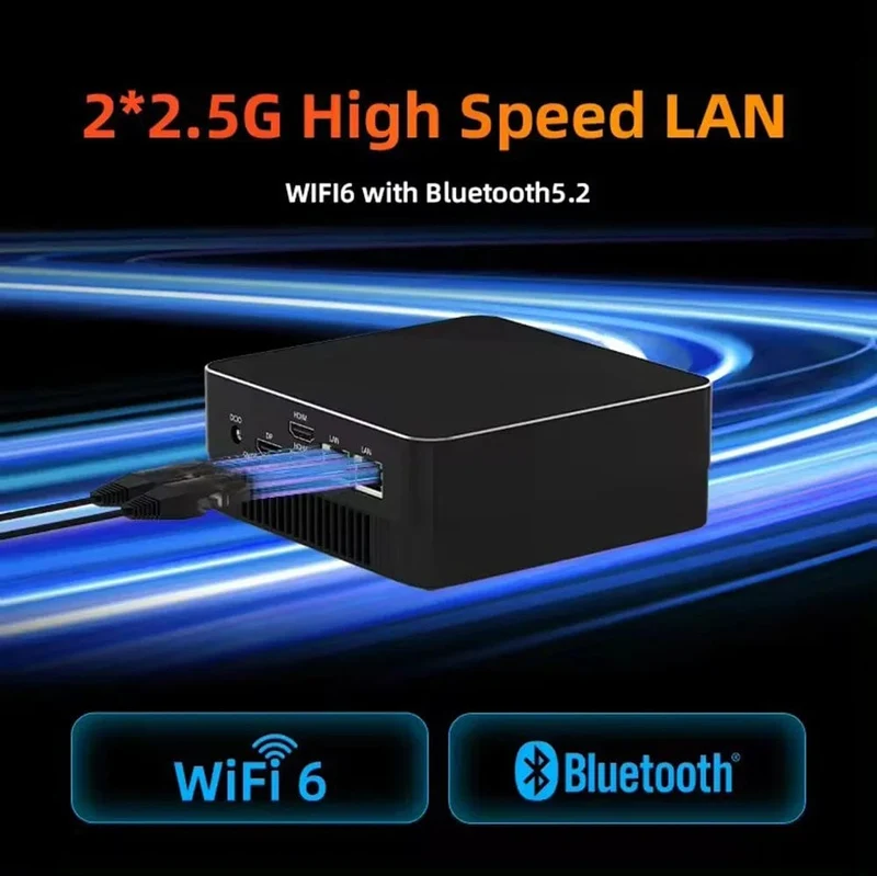 Mini-PC Computer Gaming AMD Ryzen7 5825U R5 4500U Tasche Dual HDMI LAN WIFI6 4800H 5800H NUC Büro DDR4 NVMe Vier Display