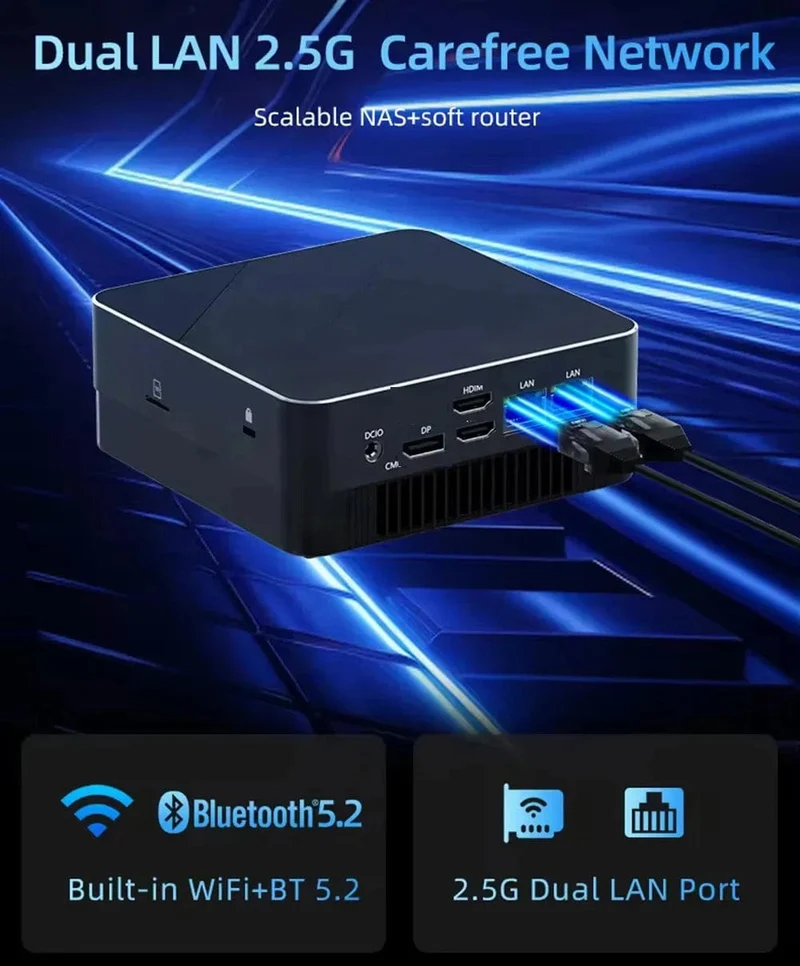 Mini-PC Computer Gaming AMD Ryzen7 5825U R5 4500U Tasche Dual HDMI LAN WIFI6 4800H 5800H NUC Büro DDR4 NVMe Vier Display