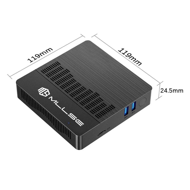 MLLSE Mini PC M2 Air Intel Gemini Lake N4000 Windows 11 6GB RAM 128GB ROM Dualband WLAN Bluetooth USB Mini-Computer