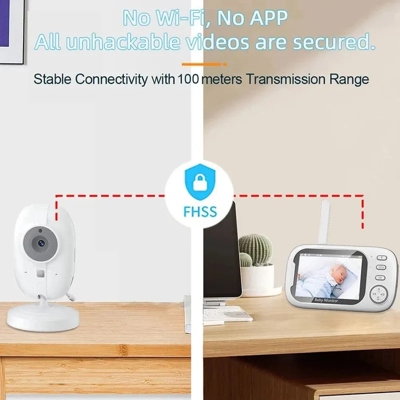 3.5 Zoll Wireless Video Babyphone Mutter Kinder Zweiwege-Audio Baby Nanny Sicherheitskamera Nachtsicht Temperaturüberwachung