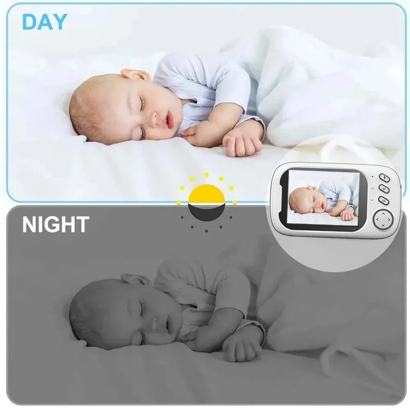 3.5 Zoll Wireless Video Babyphone Mutter Kinder Zweiwege-Audio Baby Nanny Sicherheitskamera Nachtsicht Temperaturüberwachung