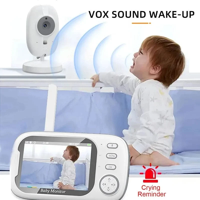 3.5 Zoll Wireless Video Babyphone Mutter Kinder Zweiwege-Audio Baby Nanny Sicherheitskamera Nachtsicht Temperaturüberwachung
