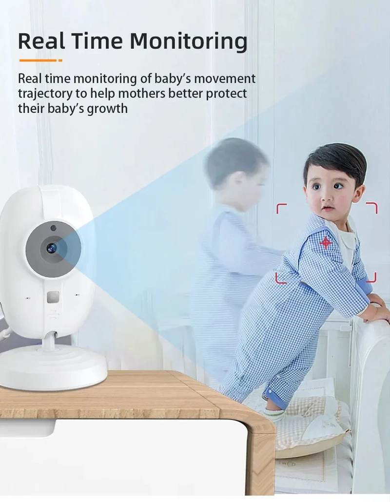 3.5 Zoll Wireless Video Babyphone Mutter Kinder Zweiwege-Audio Baby Nanny Sicherheitskamera Nachtsicht Temperaturüberwachung