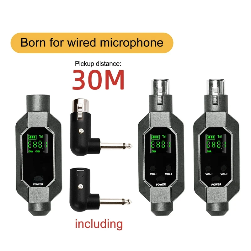Drahtloser Mikrofonkonverter XLR-Sender und -Empfängermikrofon Drahtloses System für dynamisches Mikrofon für kabelgebundenes Mikrofon