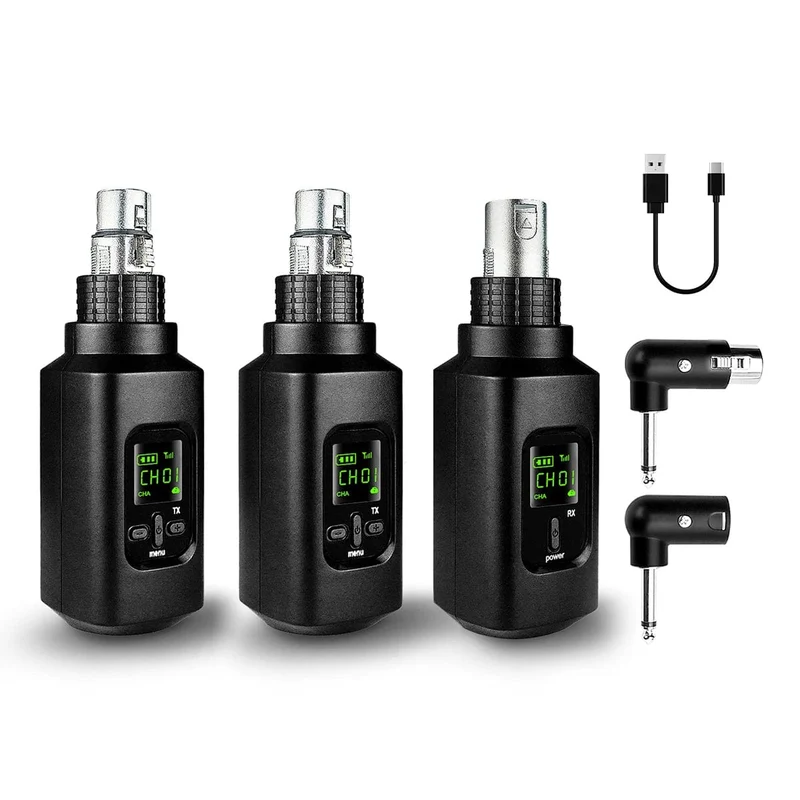 Drahtloser Mikrofonkonverter XLR-Sender und -Empfängermikrofon Drahtloses System für dynamisches Mikrofon für kabelgebundenes Mikrofon