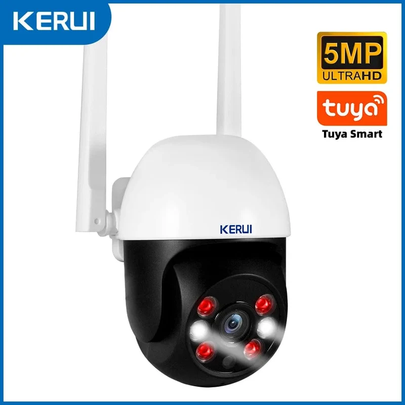 KERUI 5MP 8MP 4K PTZ WiFi IP-Kamera Tuya Smart Home Security im Freien Dualobjektiv 10MP 5K-Kamera CCTV-Videoüberwachung