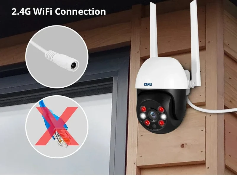 KERUI 5MP 8MP 4K PTZ WiFi IP-Kamera Tuya Smart Home Security im Freien Dualobjektiv 10MP 5K-Kamera CCTV-Videoüberwachung