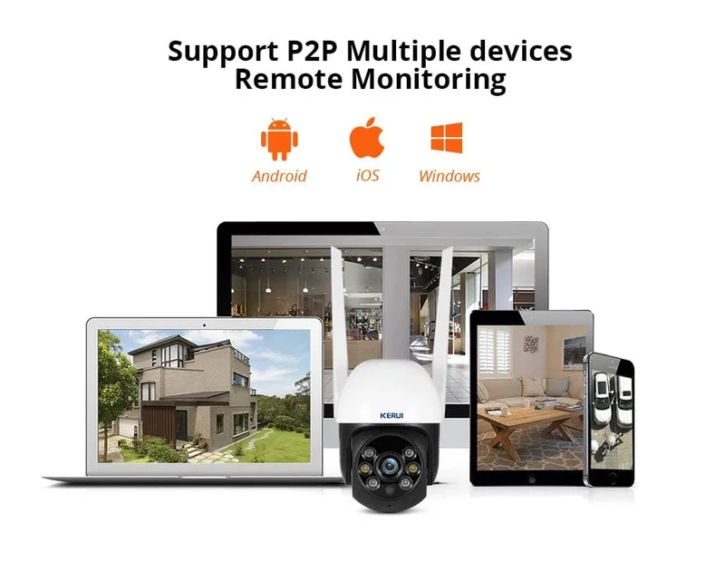 KERUI 5MP 8MP 4K PTZ WiFi IP-Kamera Tuya Smart Home Security im Freien Dualobjektiv 10MP 5K-Kamera CCTV-Videoüberwachung