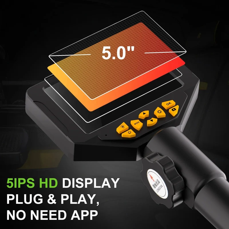 3.9mm/5.5mm/8.5mm Gelenk-Endoskop 2-Wege 420-Grad-Lenkung Industrie-Endoskop 5" IPSScreen wasserdichte Videokamera für